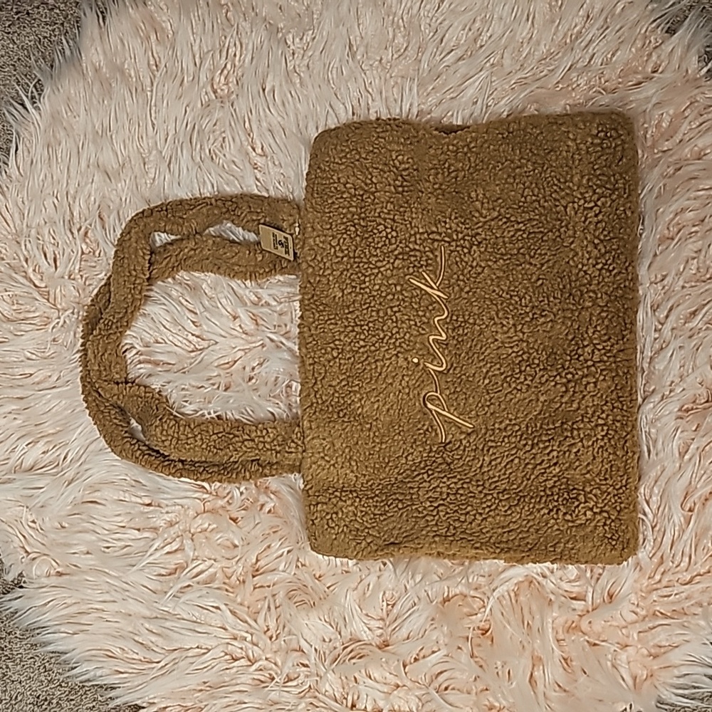 Pink Victoria's Secret teddy bear tote